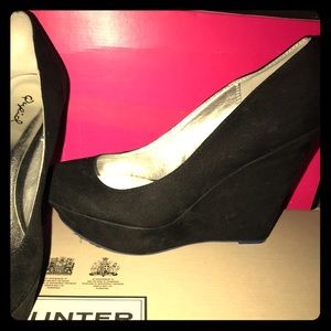 Black Wedge heels